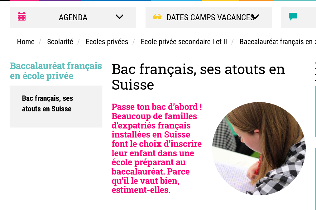 Le BAC sur Vaud Famille