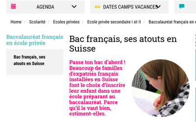 Le BAC sur Vaud Famille